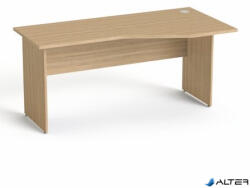 MAYAH Íróasztal, íves, jobbos, laplábbal, 160x80 cm, MAYAH 'Freedom SV-23', kőris (SV-B7816 K/ IBXA23K)