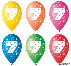  Léggömb, 26 cm, számos, 7 (11-PRINT7) - alter