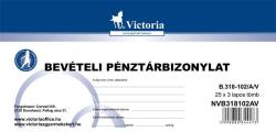 VICTORIA Bevételi pénztárbizonylat 25x3 lap B. 318-102/A/V (NVB318102AV_db)