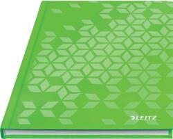 Leitz Beíró, A5, vonalas, 80 lap, keményfedeles, LEITZ "Wow", zöld (E46271054)