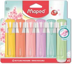 Maped Szövegkiemelő készlet, 1-5 mm, MAPED "Fluo Peps Quality", 6 különböző pasztell szín (IMA742558) - webpapir