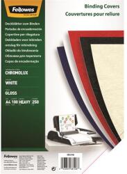 Fellowes Hátlap, A4, 250 g, fényes, FELLOWES "Chromolux", fehér (IFW53780) - webpapir