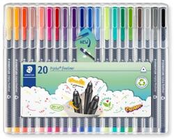 STAEDTLER Tűfilc készlet, 0, 3 mm, STAEDTLER "Triplus 334", 20 különböző szín (TS334SB20) - webpapir