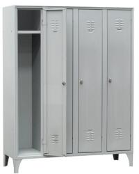  Öltözőszekrény, hosszúajtós, 4 rekeszes (UMH4)