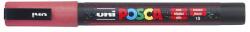 uni Dekormarker, 0, 9-1, 3 mm, UNI"Posca PC-3ML", fényes piros (TUPC3MFP)