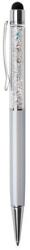 Art Crystella Golyóstoll, krémfehér, felül színjátszós fehér SWAROVSKI® kristállyal töltve, érintővel, 14 cm, ART CRYSTELLA® (TSWGT127) - webpapir