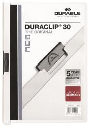 DURABLE Gyorsfűző, klipes, A4, DURABLE "DURACLIP® 30", fehér (DB220002) - webpapir