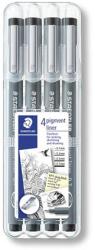 STAEDTLER Tusfilc készlet, STAEDTLER "Pigment Liner 308", fekete (TS308WP4) - webpapir