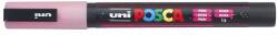 uni Dekormarker, 0, 9-1, 3 mm, UNI"Posca PC-3ML", fényes rózsaszín (TUPC3MFRSZ)