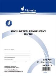 VICTORIA Kiküldetési rendelvény 25x2 lap Belföldi -B. 18-73V (NVB1873_db)