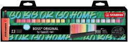STABILO Szövegkiemelő készlet, 2-5 mm, STABILO "Boss 50th Birthday" 23 db-os asztali készlet (TST7023015) - webpapir