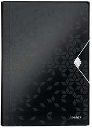 Leitz Harmonikamappa, A4, PP, 6 rekeszes, LEITZ "Wow", fekete (E45890095) - webpapir