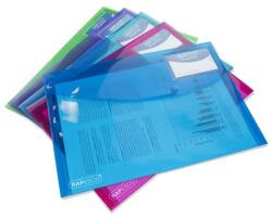 Rapesco Irattartó tasak, A4+, patentos, RAPESCO "Eco", áttetsző vegyes színek (IR0700) - webpapir