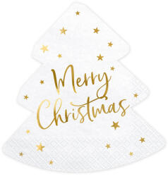  Karácsonyfa forma szalvéta 20 db - partyzunk