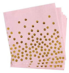  Pöttyös rózsaszín szalvéta 20 db