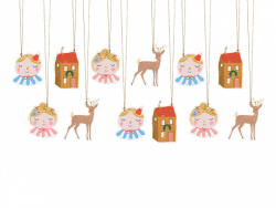  Karácsonyi ajándék cimkék 12 db - partyzunk