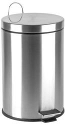  Pedálos szemetes, rozsdamentes acél, kivehető műanyag vödörrel, 12 liter (UACROM)