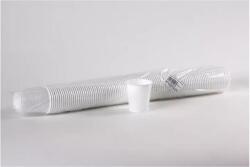  Műanyag pohár, 1 dl, 100 db, "Party", fehér (KHMU287) - webpapir