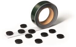 DURABLE Fémszalag, öntapadó, 3, 5 cm x 5 m, DURABLE, fehér, 10 db mágnessel (DB171702)