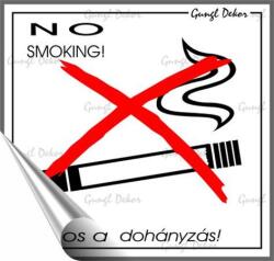  Információs matrica, 8, 7x8, 3 cm, "Tilos a dohányzás! (LUIN074) - webpapir