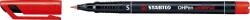 STABILO Alkoholos marker, 0, 4 mm, STABILO "OHPen S", piros (TST84140) - webpapir