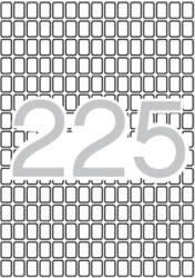 APLI Etikett, 8x12 mm, kerekített sarkú, A5 hordozón, APLI, 3375 etikett/csomag (LCA1857) - webpapir