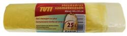TUTI Szemeteszsák, zárószalagos, 25 l, 20 db, 50x55 cm, 12 , TUTI, sárga (KHT198) - webpapir