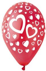  Léggömb, 30 cm, piros szívek (PT11PRSZ45) - webpapir