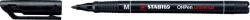 STABILO Alkoholos marker, 1 mm, STABILO "OHPen M", fekete (TST84346) - webpapir