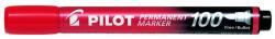 Pilot Alkoholos marker, 1 mm, kúpos, PILOT "Permanent Marker 100", piros (PPM100P)
