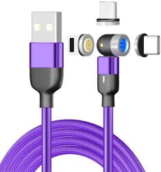 AHT CKSM-13 USB - USB-C/Lightning/mikro USB 3 in 1 mágneses töltő kábel