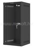 Lanberg 10" fali rack szekrény 12U/280X310, üvegajtó, lapraszerelt (fekete) (WF10-2312-10B) (WF10-2312-10B)