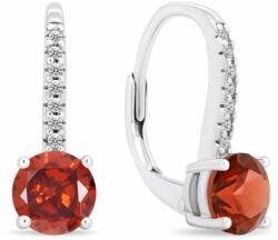 Brilio Silver Csillogó ezüst fülbevaló vörös cirkónium kővell EA415WGA