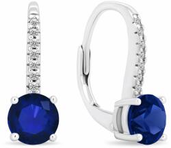 Brilio Silver Csillogó ezüst fülbevaló kék cirkónium kővel EA415WB