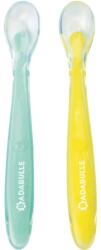 Badabulle Silicone Spoons linguriță 3 m+ 2 buc Set pentru masa bebelusi