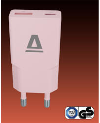 AVAX CH641LB Nano Slim hálózati töltő, 30Watt, PD töltés, USB-C, USB-A, pink (AVAX_CH641P)