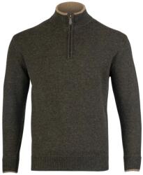 Jack Pyke Ashcombe gyapjú pulóver cipzárral sötét olívazöld XXL (THAJZKNITASHDOXXL)