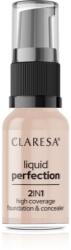 Claresa Liquid Perfection 2in1 fond de ten cu acoperire ridicată culoare 103 Cool Medium 18 g