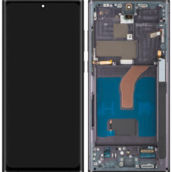 MP Display cu Touchscreen MP compatibil cu Samsung Galaxy S22 Ultra 5G S908, cu Rama, Versiune OLED, Negru - gsmnet