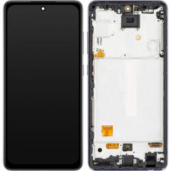 MP Display cu Touchscreen MP compatibil cu Samsung Galaxy A52 5G A526 / A52 A525 / A52s 5G A528, cu Rama, Versiune OLED, Negru - gsmnet