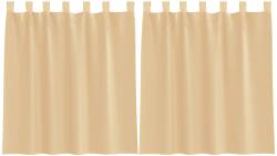 vidaXL 2 db homokszínű voile függönyök rúd zsebekkel 0.25 kg 4102216 4102216 (4102216)