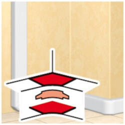 Legrand 10605 DLP belső könyök 50x105mm-es csatornához (010605)