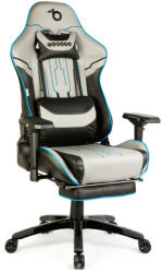  Gamer szék párnával - szürke/fekete/kék - 84 x 52 / 48 x 50 cm (BMD1118A)