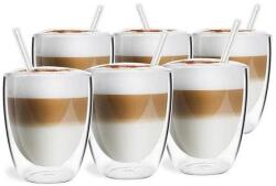 Vialli Design Vialli Design, duplafalú, 320 ml, 6 darab, üveg szívószál 15 cm_VITA 6858 (034726858)