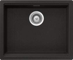 SCHOCK Schock Lahti N-100L konyhai mosogatótálca Cristalite Onyx 556 x 456 mm, gránit kompozit, hagyományos beépítés/munkalap alá építés, metalizált fekete (LAHN100LONYX)