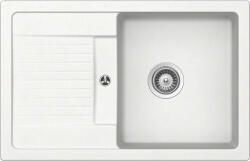 SCHOCK Schock Lima D-100S konyhai mosogatótálca Cristalite Alpina 780 x 500 mm, gránit kompozit, megfordítható, hagyományos beépítés, fehér (LIMD100SALPI)