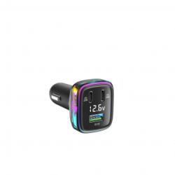  GC05C Szivargyújtós Töltő USB + 2X USB C Feszültségmérővel 61W (81GC05C) (81GC05C) - aqua