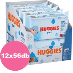 Huggies Pure nedves törlőkendő - 12x56 db - pelenkapiac