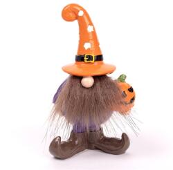  IRIS polirezin orrszakáll, álló, halloween tökkel, narancssárga sapkában, lila ruha 13, 1cm (045661) - officedepot