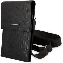 Karl Lagerfeld Saffiano Monogram Telefontáska, fekete (KLWBSAMSMK)